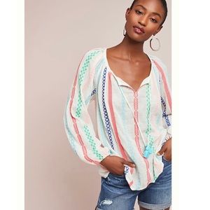 Anthropologie Payal Pratap Peasant Blouse Sz M